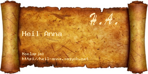 Heil Anna névjegykártya